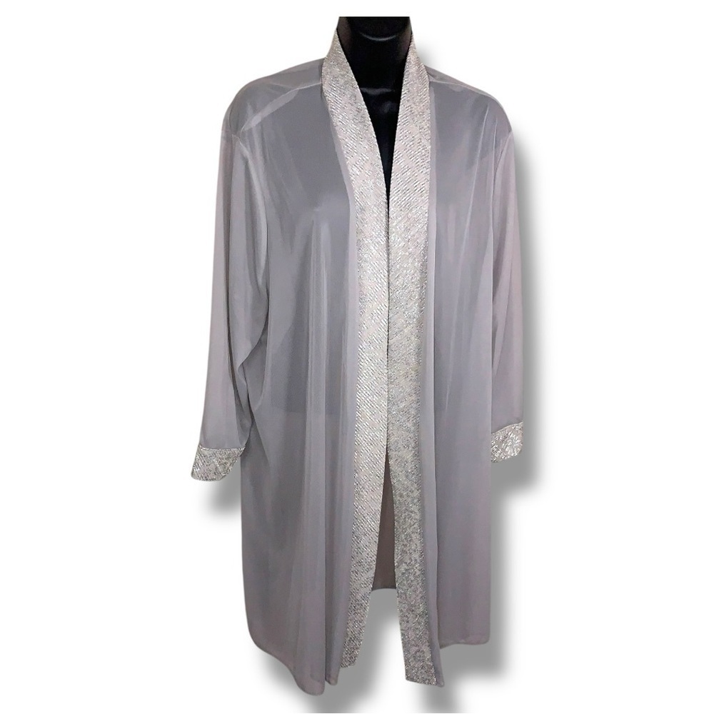 Vintage Size 20W R&M Richards Silver Sheer Accent Shrug Event Wedding Party
